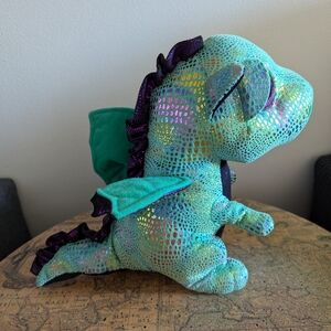 Vintage Ty Beanie Boo "CINDER"Shimmering Dragon Plush (9 INCHES)